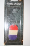 FRANCE COUNTRY FLAG METAL DOG TAG NECKLACE PENDANT .. NEW