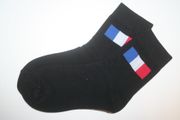 ***SOLD OUT***FRANCE COUNTRY FLAG PAIR OF BLACK HIGH QUALITY DRESS SOCKS .. 2 SIZES AVAILABLE ... MEN'S & WOMEN'S .. NEW IN PACKAGE 