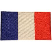 FRANCE COUNTRY FLAG SMALL IRON ON PATCH CREST BADGE .. NEW