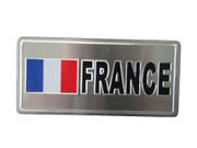 FRANCE COUNTRY FLAG SMALL METAL LICENSE PLATE DECAL STICKER EMBLEM .. NEW