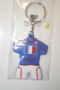 FRANCE COUNTRY FLAG SOCCER JERSEY KEYCHAIN ... FIFA WORLD CUP SOCCER FOOTBALL ... NEW