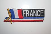 FRANCE COUNTRY FLAG WORD IRON-ON PATCH CREST BADGE . NEW