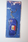 FRANCE FFF FIFA WORLD CUP SOCCER FOOTBALL LOGO SHOE SANDLE KEYCHAIN .. NEW