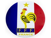 FRANCE FFF LOGO CAR MAGNET CIRCLE SHAPE 6 1/4" INCHES IN DIAMETER .. FIFA SOCCER WORLD CUP .. NEW