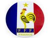 FRANCE FFF LOGO CAR MAGNET CIRCLE SHAPE 6 1/4" INCHES IN DIAMETER .. FIFA SOCCER WORLD CUP .. NEW