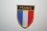 FRANCE OVAL COUNTRY FLAG IRON ON SHIELD PATCH CREST BADGE .. NEW