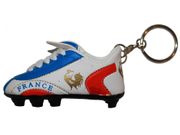 FRANCE WHITE BLUE RED SOCCER SHOE CLEAT KEYCHAIN ... NEW