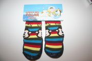 FUNKY MONKEY STRIPED PAIR OF KIDS CHILDS YOUTHS BABY SLIPPER SOCKS .. 3 SIZES AVAILABLE ... 0-12 MONTHS ... 1-2 YEARS ... 2-3 YEARS .. NEW