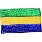 GABON COUNTRY FLAG SMALL IRON-ON EMBROIDERED PATCH CREST BADGE 