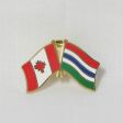 GAMBIA / CANADA COUNTRY FLAG SMALL METAL FRIENDSHIP  LAPEL PIN BADGE .. NEW