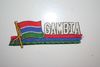 GAMBIA COUNTRY FLAG WORD IRON-ON PATCH CREST BADGE . NEW
