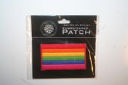 GAY & LESBIAN PRIDE RAINBOW FLAG SMALL IRON-ON PATCH CREST BADGE .. NEW