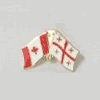 GEORGIA / CANADA COUNTRY FLAG SMALL METAL FRIENDSHIP LAPEL PIN BADGE ... NEW