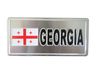 GEORGIA  COUNTRY FLAG SMALL METAL LICENSE PLATE DECAL STICKER EMBLEM .. NEW