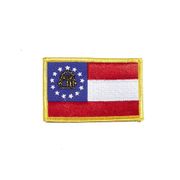 GEORGIA USA STATE FLAG IRON ON PATCH CREST BADGE 2 1/8 X 3 1/4 INCHES ... NEW