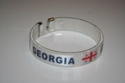 GEORGIA WHITE COUNTRY FLAG FLEXIBLE BRACELETS WRISTBANDS .. NEW
