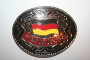 GERMANY COUNTRY FLAG LARGE METAL BELT BUCKLE ... DEUTSCHLAND .. NEW