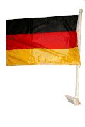 GERMANY DEUTSCHLAND 12" X 18" INCHES HEAVY DUTY COUNTRY FLAG WITH STICK .. FIFA SOCCER WORLD CUP .. NEW