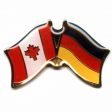 GERMANY DEUTSCHLAND / CANADA COUNTRY FLAG SMALL METAL FRIENDSHIP  LAPEL PIN BADGE ... NEW