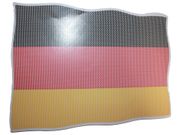 GERMANY DEUTSCHLAND SEE THROUGH CAR FLAG STICKER 13 1/4" X 10" INCHES FIFA SOCCER WORLD CUP .. HIGH QUALITY .. NEW