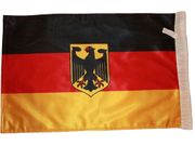 GERMANY DEUTSCHLAND WITH EAGLE 12" X 18" INCHES COUNTRY HIGH QUALITY FLAG WITH SLEAVE WITHOUT STICK .. FIFA SOCCER WORLD CUP .. NEW