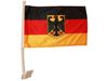 GERMANY DEUTSCHLAND WITH EAGLE 12" X 18" INCHES HEAVY DUTY COUNTRY FLAG WITH STICK .. FIFA SOCCER WORLD CUP .. NEW GERMANY DEUTSCHLAND WITH EAGLE 12" X 18" INCHES HEAVY DUTY COUNTRY FLAG WITH STICK .. FIFA SOCCER WORLD CUP .. NEW