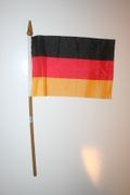 GERMANY NATIONAL COUNTRY FLAG 4" X 6" SMALL STICK FLAG WITH 10" POLE ..DEUTSCHLAND ...  NEW