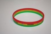 GHANA 3 LAYERED SILICONE BRACELET WRISTBAND ... FIFA WORLD CUP SOCCER FOOTBALL ... ADULT & KIDS SIZE ... NEW