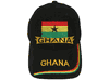GHANA BLACK COUNTRY FLAG EMBOSSED HAT CAP .. NEW