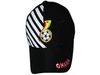 GHANA BLACK WITH WHITE STRIPES FLEXFIT HAT CAP .. FIFA SOCCER WORLD CUP .. NEW