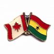 GHANA / CANADA COUNTRY FLAG SMALL METAL FRIENDSHIP LAPEL PIN BADGE . NEW