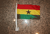 GHANA COUNTRY CAR FLAG FOR YOUR AUTOMOBILE WITH POLE .. NEW