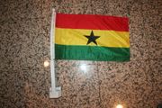 GHANA COUNTRY CAR FLAG FOR YOUR AUTOMOBILE WITH POLE .. NEW