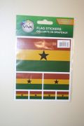 GHANA COUNTRY FLAG COLLECTION OF 7 DIFFERENT STICKERS .. NEW