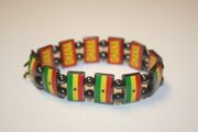 GHANA COUNTRY FLAG METAL FLEXIBLE SPORTS REVERSIBLE BRACELET ... NEW