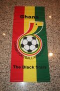 GHANA FOOTBALL ASSOCIATION HIGH QUALITY FIFA WORLD CUP BANNER WALL HANGING TAPESTRY .... THE BLACK STARS SOCCER FOOTBALL .. NEW