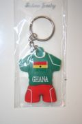 GHANA GREEN SOCCER JERSEY KEYCHAINS ... FIFA WORLD CUP FOOTBALL .. NEW