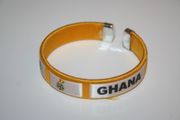 GHANA YELLOW FIFA WORLD CUP SOCCER FOOTBALL FLEXIBLE C BRACELET WRISTBAND .. NEW