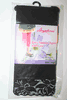 GIRLS KIDS BLACK FOOTLESS OPAQUE TIGHTS WITH LACE  ...  X-SMALL 1-3, SMALL4-6, MEDIUM 7-10, LARGE 11-14 ... NEW IN PACKAGE