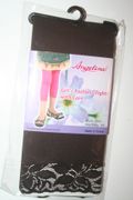 GIRLS KIDS BROWN OPAQUE FOOTLESS TIGHTS ... SIZE-XSMALL 1-3, SMALL 4-6, MEDIUM 7-10, LARGE 11-14 ... NEW IN PACKAGE