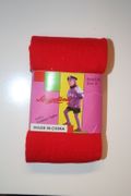 GIRLS KIDS RED THICK WINTER TIGHTS WITH FEET .. ALL SIZES ...NEW