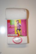 GIRLS KIDS WHITE THICK WINTER TIGHTS WITH FEET ... ALL SIZES ... NEW