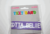 GOTTA BELIEVE PURPLE EXTRA WIDE 1" TEXT BAND BRACELET WRISTBAND .. NEW