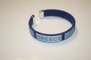 GREECE BLUE COUNTRY FLAG FLEXIBLE C BRACELET WRISTBAND ... NEW