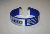 GREECE BLUE SUPER THICK COUNTRY FLAG FLEXIBLE BRACELET WRISTBAND .. GREEK HELLAS .. NEW