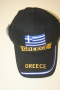 GREECE COUNTRY FLAG BLACK HAT CAP .. HELLAS FIFA WORLD CUP SOCCER FOOTBALL .. NEW