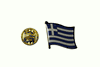 GREECE COUNTRY FLAG METAL LAPEL PIN BADGE ... HELLAS .. NEW