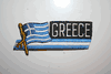 GREECE COUNTRY FLAG WORD IRON ON PATCH CREST BADGE .  NEW