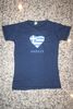 GREECE DARK BLUE WOMEN'S LADIES T-SHIRT TOP WITH A HEART SHAPED COUNTRY FLAG ... SIZE ADULT SMALL & MEDIUM ONLY .. NEW