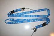 GREECE HELLAS BLUE COUNTRY FLAG LANYARDS KEYCHAINS PASSHOLDERS .. NEW